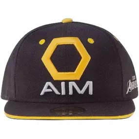 AIM Avengers Snapback Cap - Difuzed Black and Yellow Flat Brim Hat