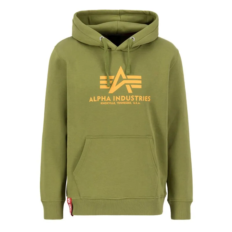 Alpha Industries Herren Hoodie Basic Logo moss green