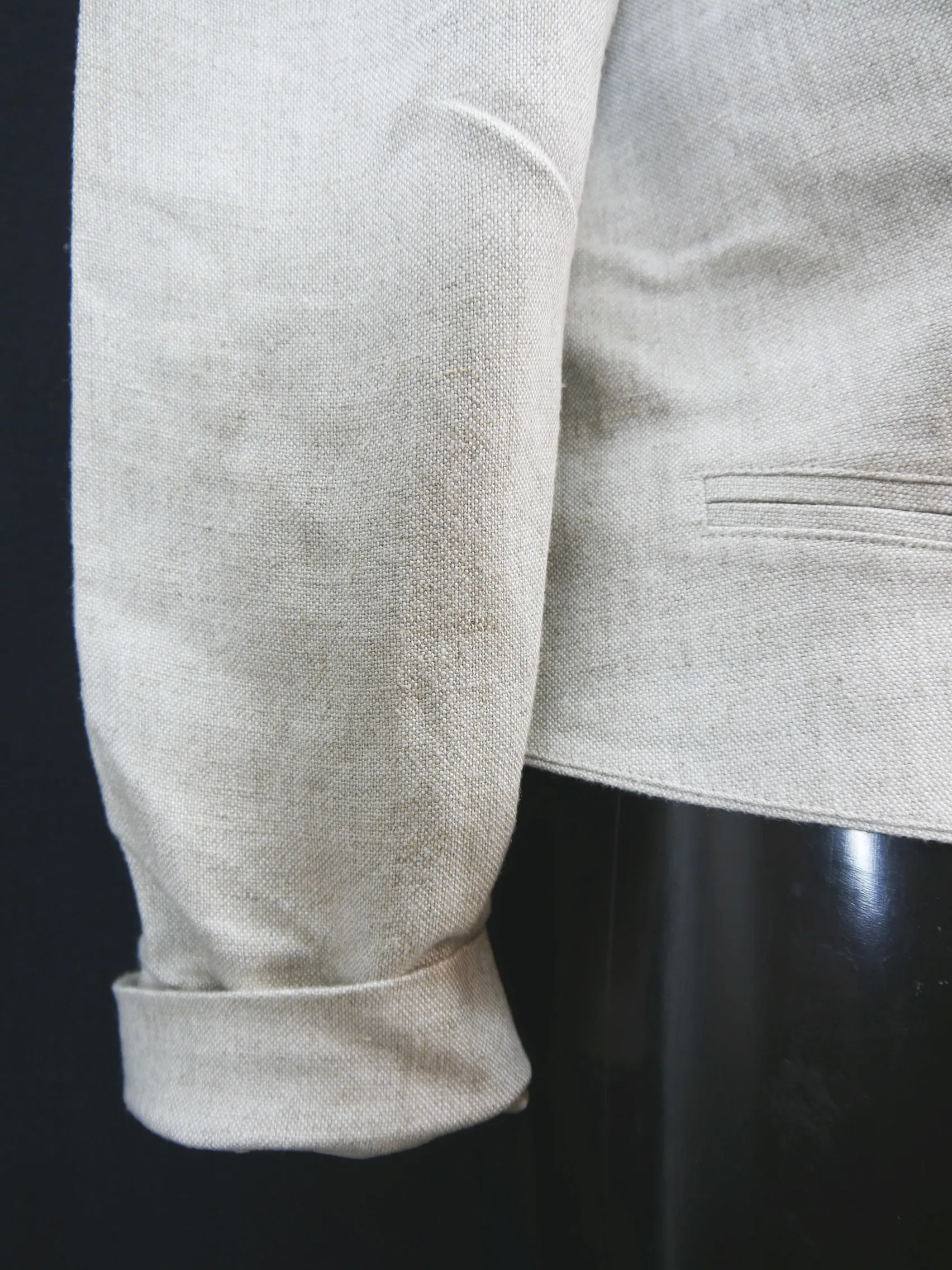 Alphorn Original beige mit Puffärmel herrliche Damen Leinen Trachtenjacke Gr.44
