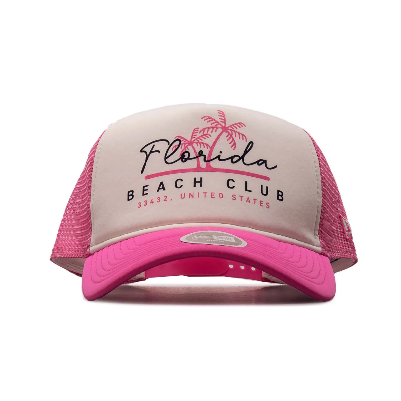 Damen Cap - Foam Front Trucker - Pink / White