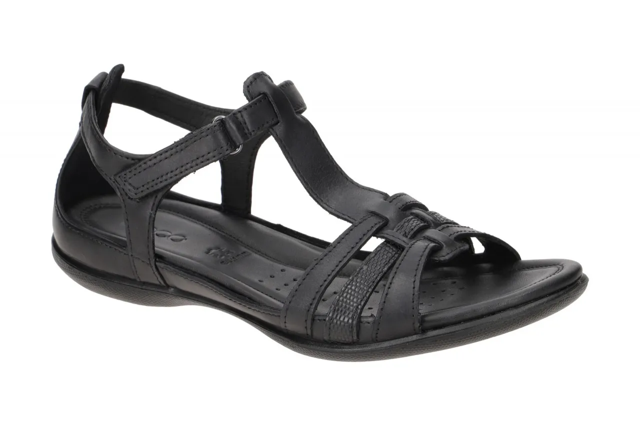 Ecco T-Steg Sandale Flash schwarz
