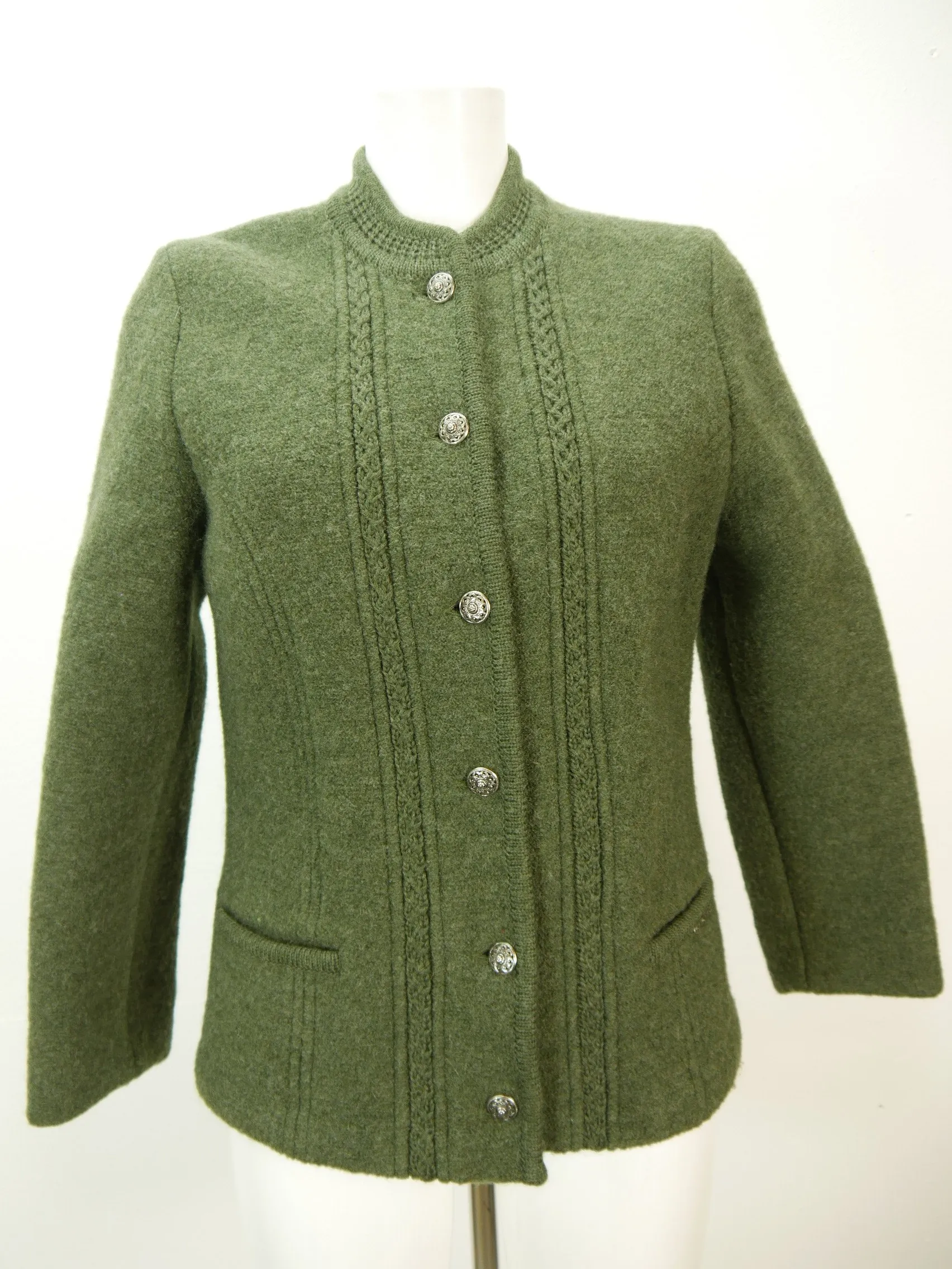 Geiger Tyrol grün Walker mit Wienernaht fabelhafte Trachtenjacke Jacke Gr.42