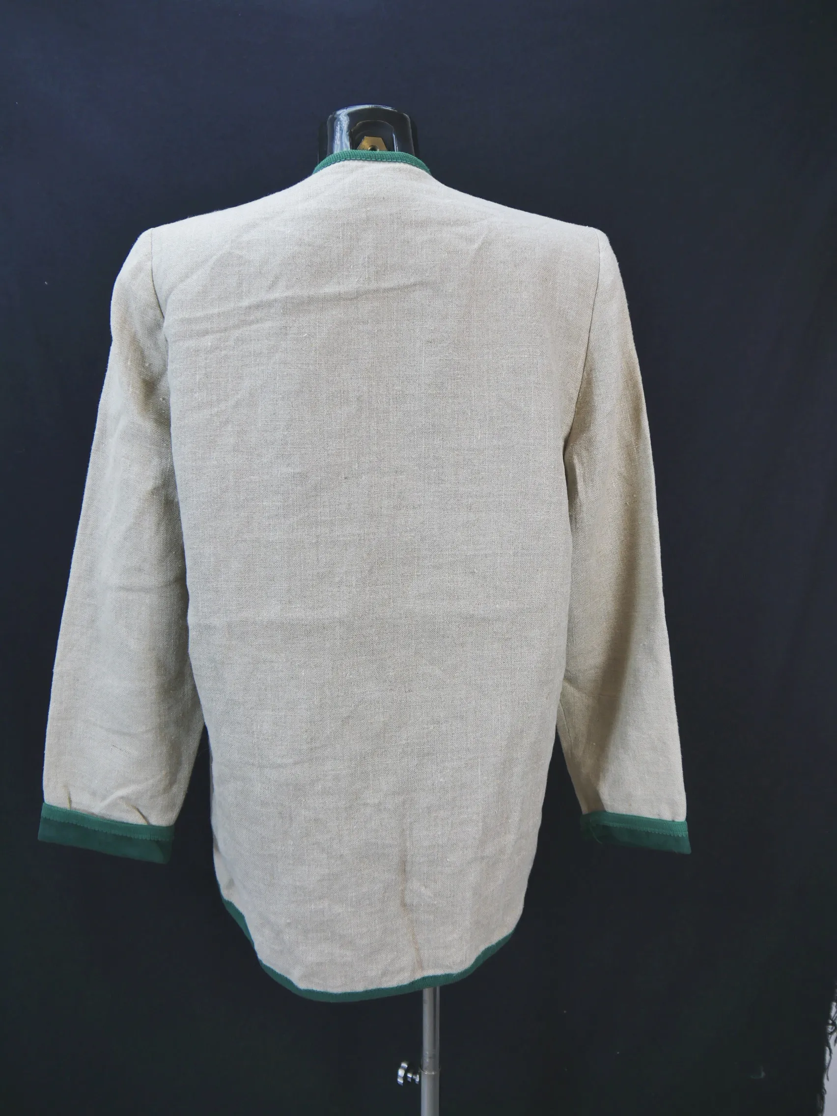 Griaß Di Austria beige außergewöhnliche Damen Leinen Trachtenjacke Gr.40
