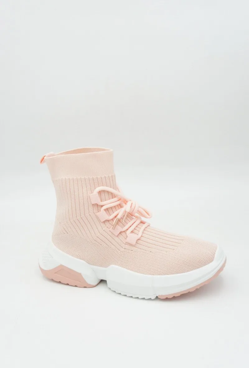 High top tissu sneakers