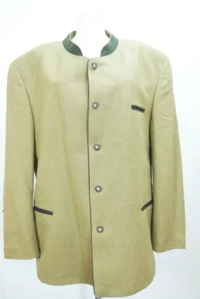 Janker Trachtenjacke aus Wolle mit Fischgrätenmuster braun von Distler Gr.60