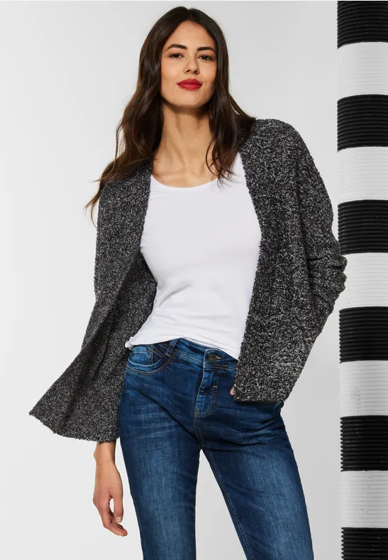 Street One Kurze Bouclé Strickjacke 