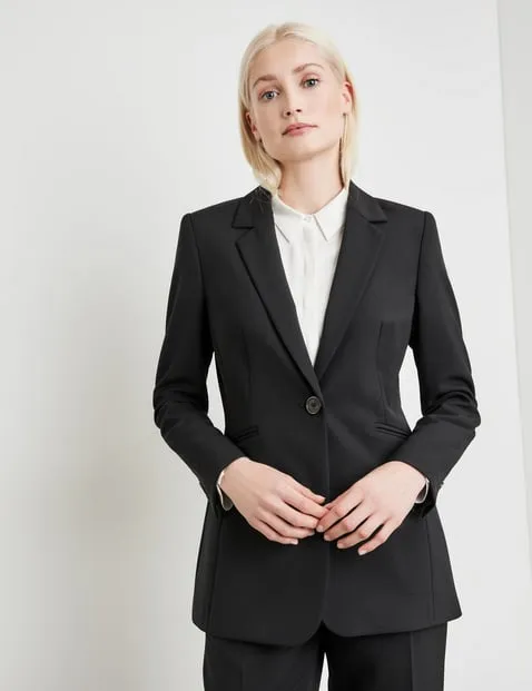 Taillierter Blazer aus feiner Stretch-Qualität